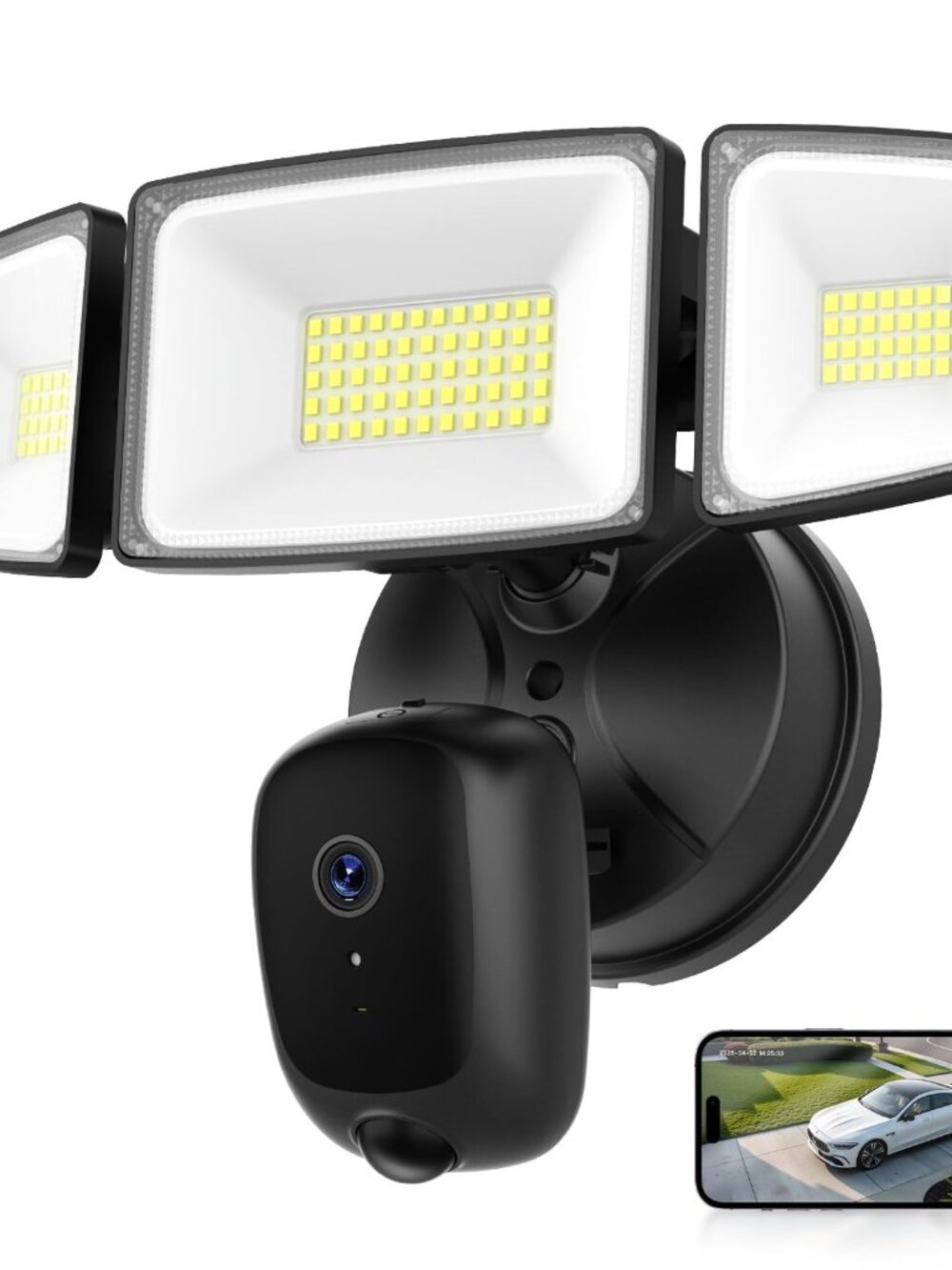 Onforu Hardwired Floodlight Camera Outdoor 5500LM 2K HD Color Night Vision 2-Way